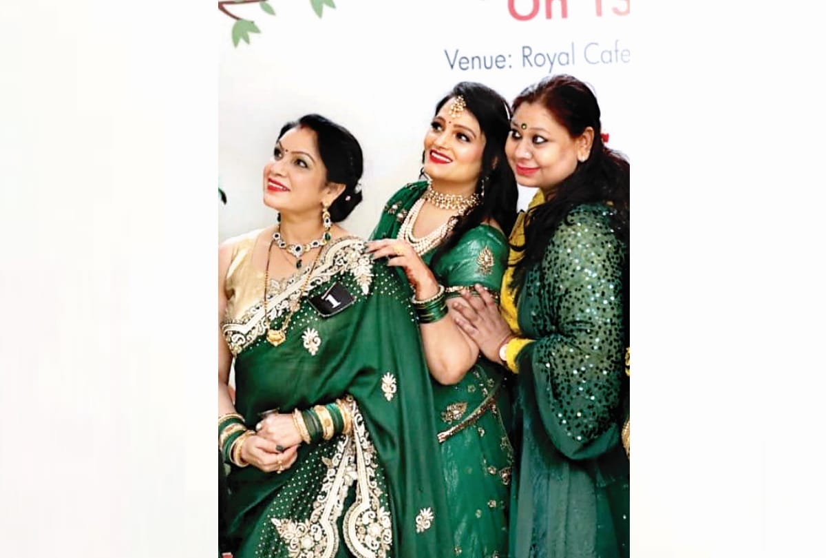 Amar Ujala Teej Queens Group Competition: Ragini, Vandana and Shazia Teej Queens Group's Sirmaur, Anita and Kusam Verma's group is second and Nirupama at number three