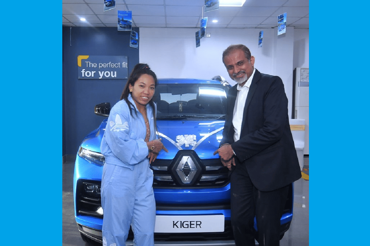 Renault India presented new Kiger SUV to Tokyo Olympics 2020 silver medalist Saikhom Mirabai Chanu