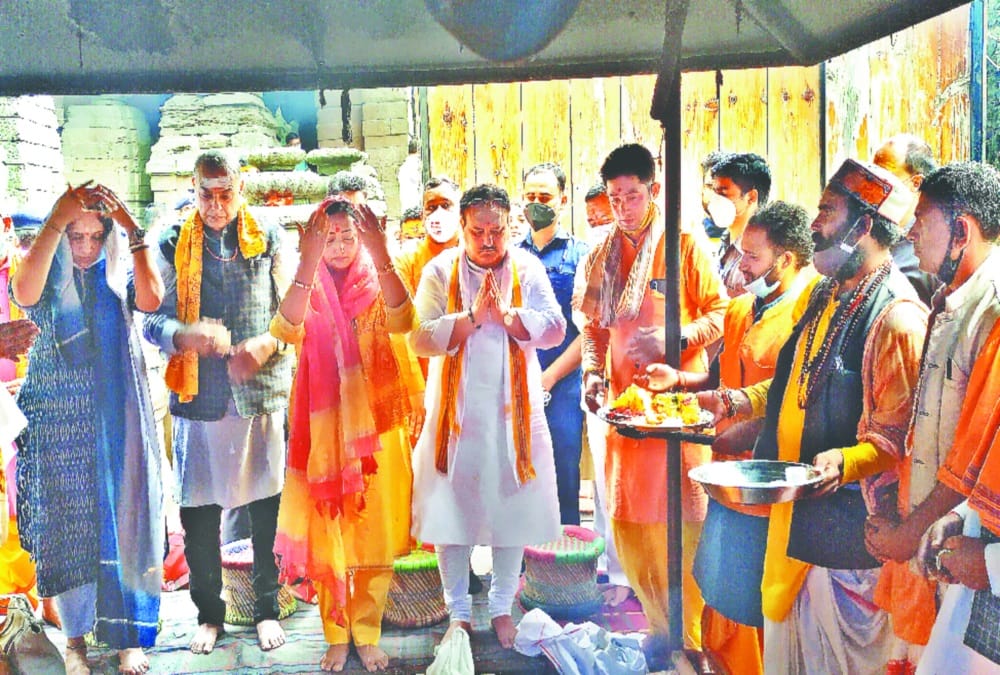 Uttarakhand News: Bjp National President JP Nadda offering Puja in Jageshwar Dham