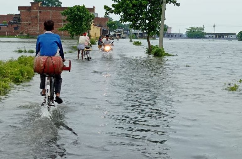 Flood: Many villages surrounded by water, crops submerged, dams in danger