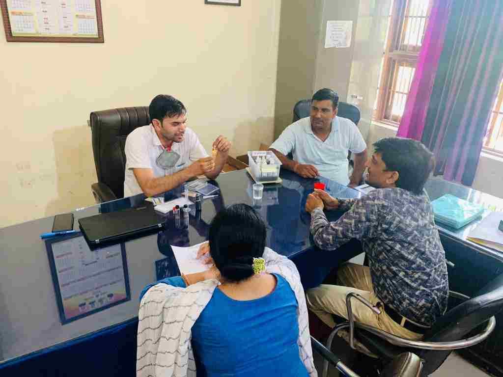Chemical test of water will be done through testing kit