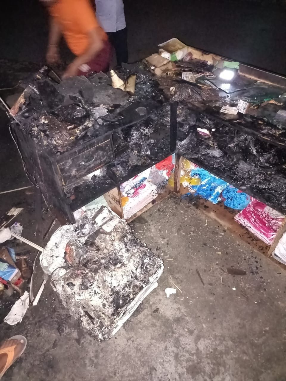 Started shop by taking loan, ashes from short circuit