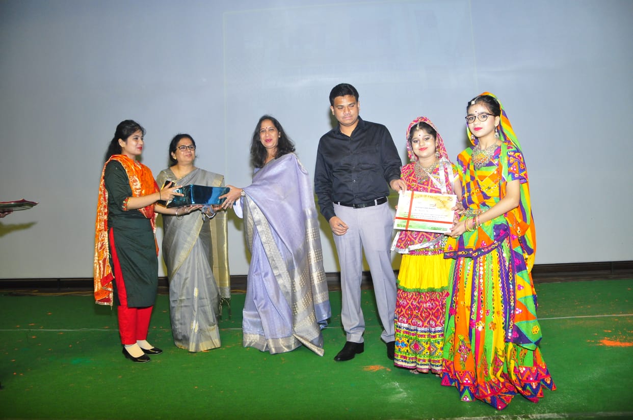 Student student and NCC cadets on patriotic songs