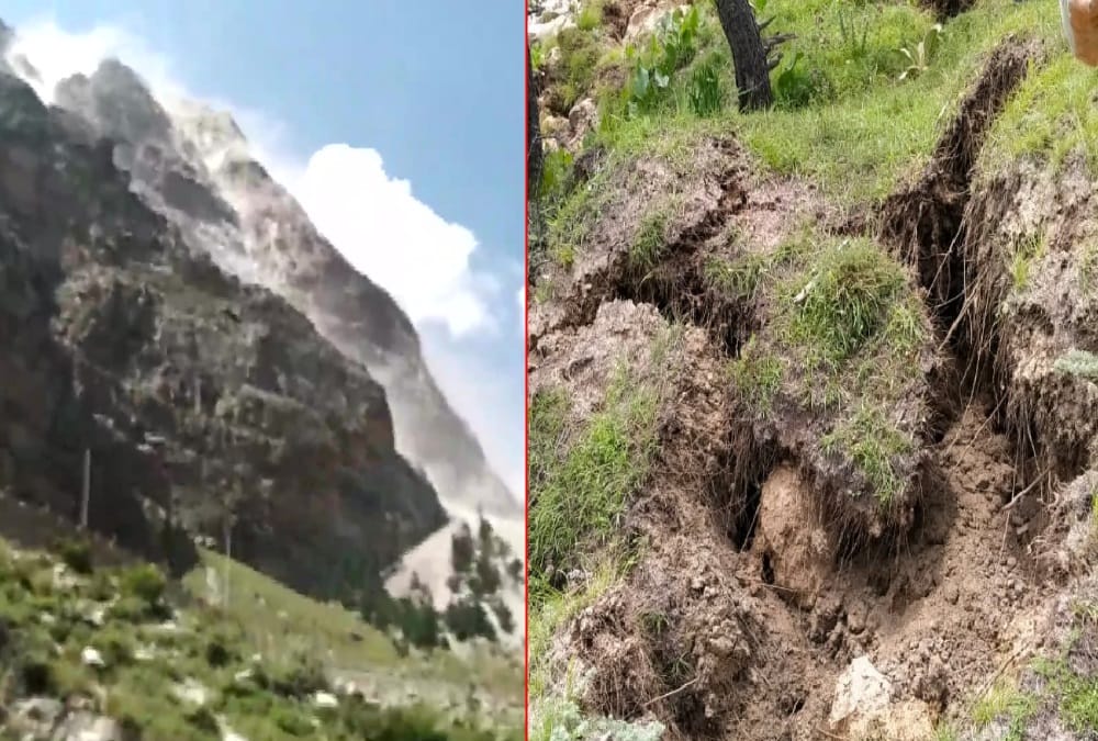 India-China border: Malari highway closed on six days and Big cracks on mountain photos