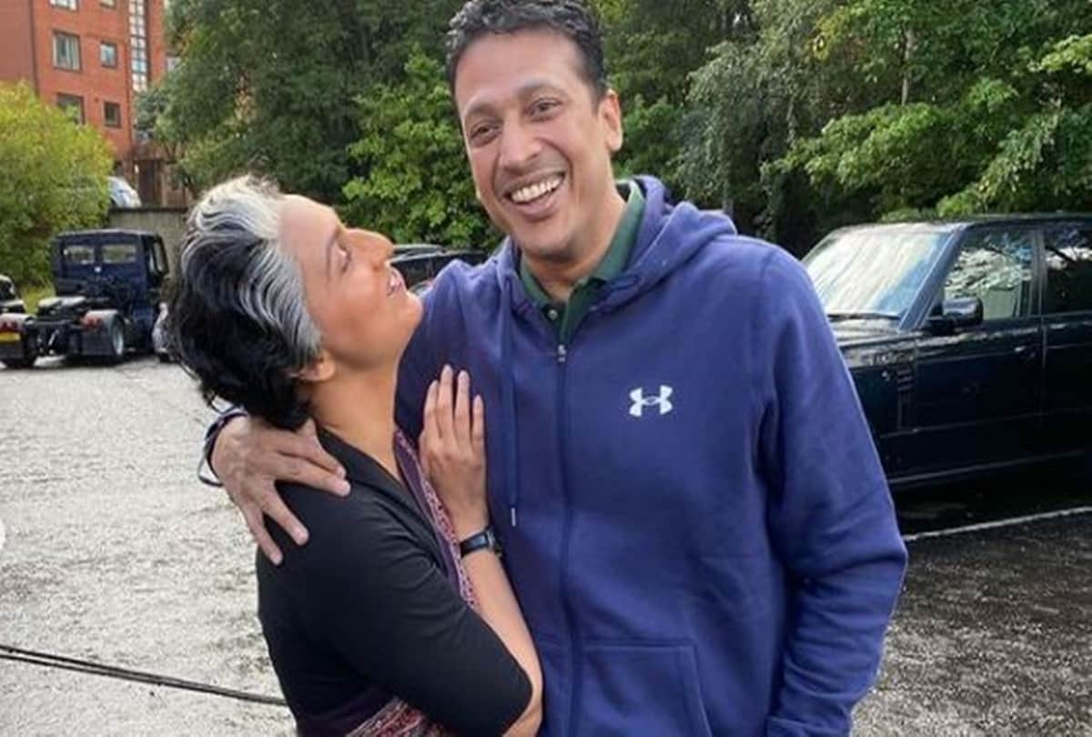 Mahesh bhupathi share photo with wife lara dutta dressed as Indira gandhi from her film Bell bottom