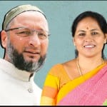 असदुद्दीन ओवैसी व केंद्रीय मंत्री शोभा कदंरलाजे