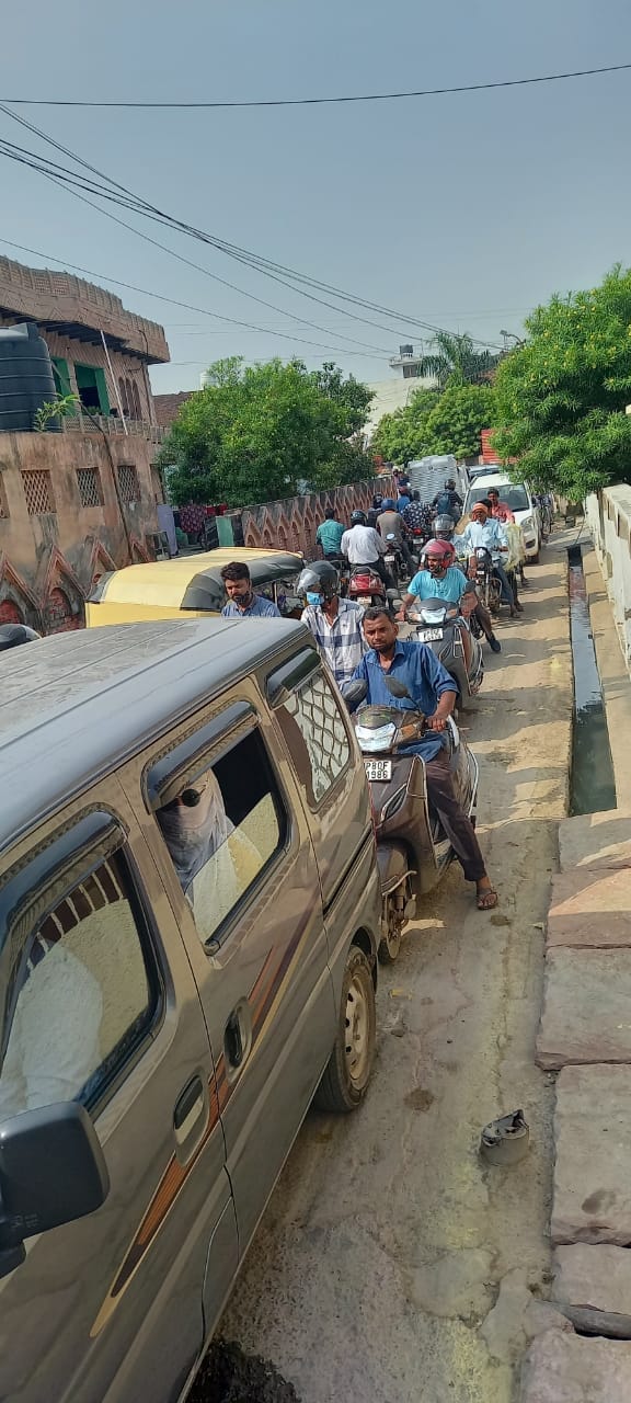 jam due to overbridge work