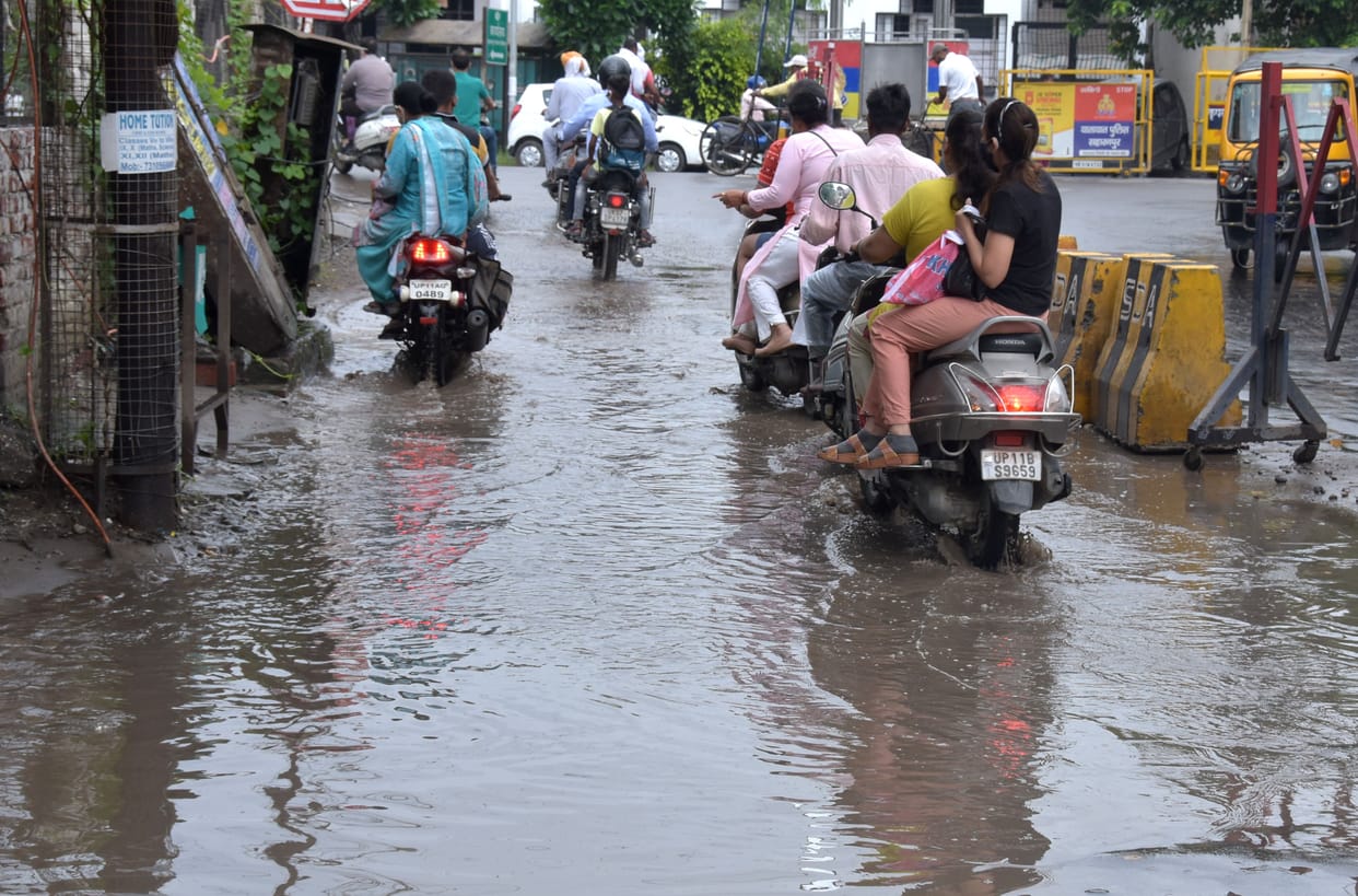 The weather became pleasant due to heavy rain, waterlogging became a problem