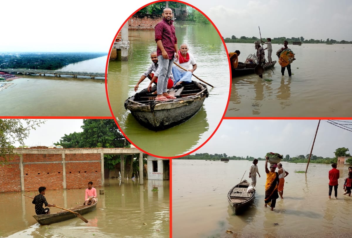 Gorakhpur flood news: Water level increasing of all rivers 51 villages in grip of flood in gorakhpur