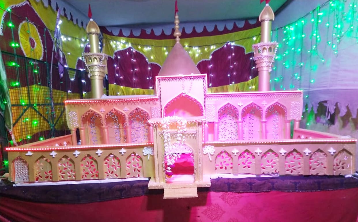 By keeping Tajia in the houses, the well-known people remembered Hussain