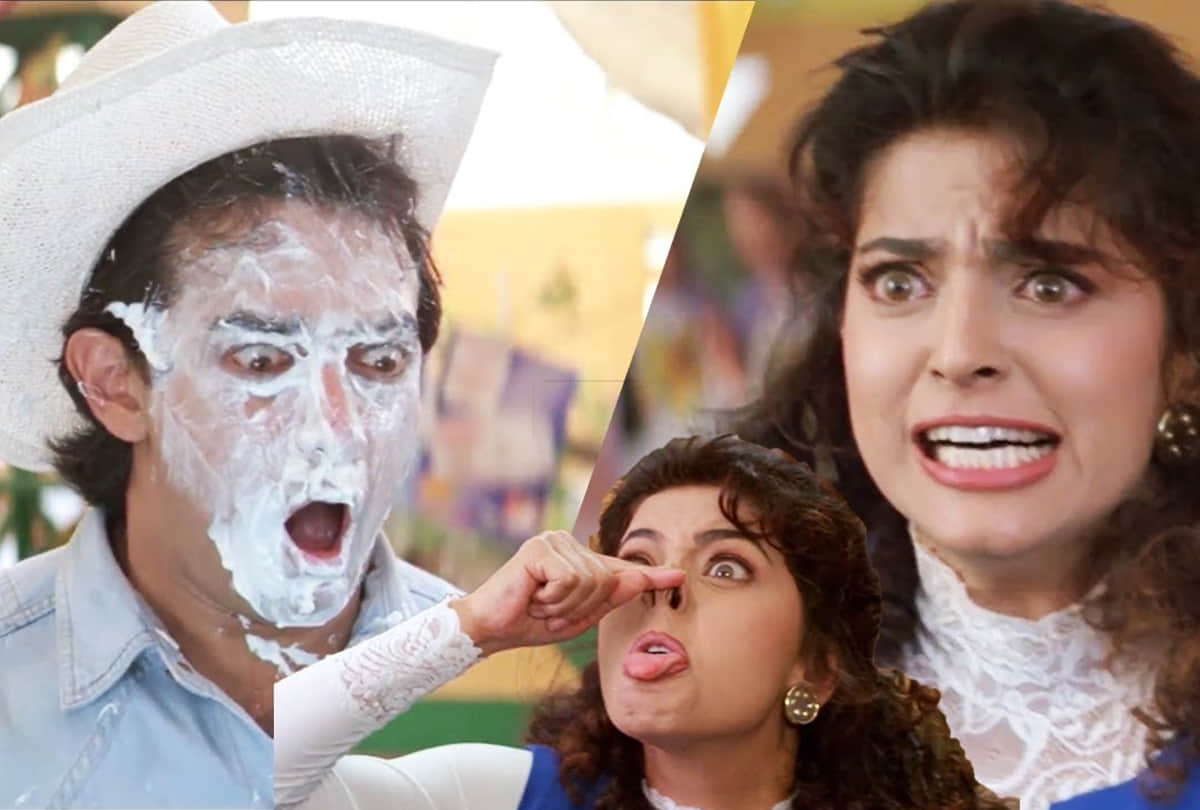 when actor aamir khan spit on juhi chawla hand on the shooting of film ishq