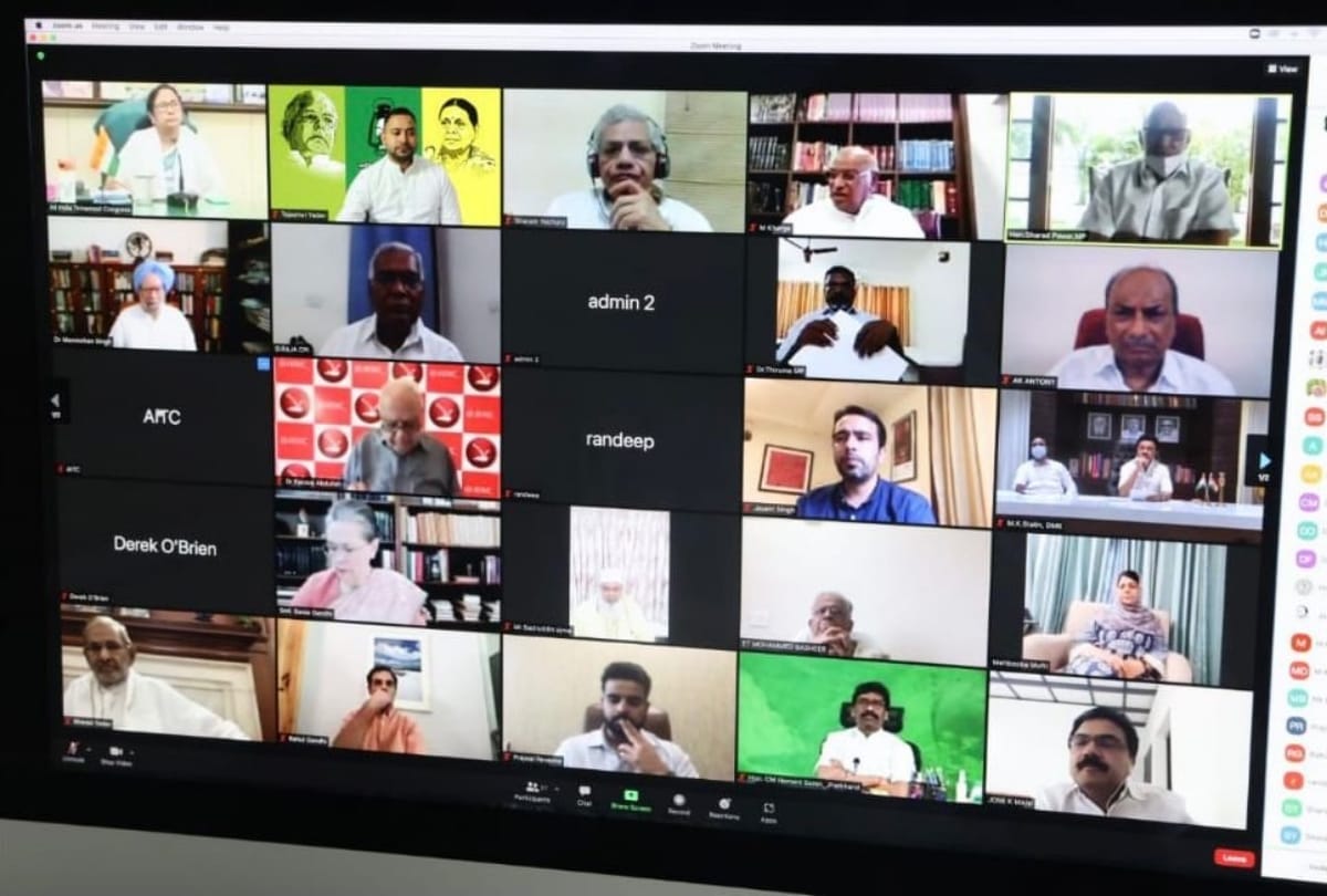 Meeting of Congress interim chief Sonia Gandhi with Opposition leaders, via video conferencing, begins