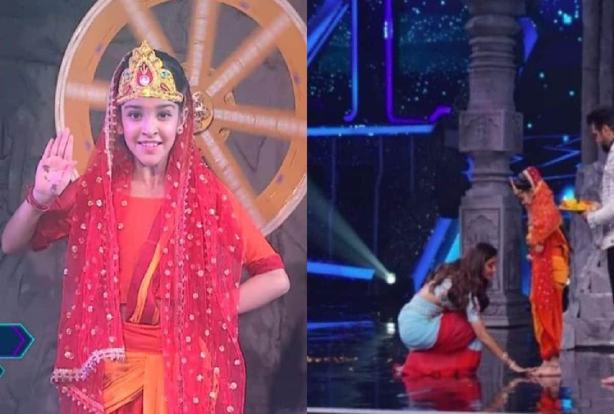 Super dancer chapter 4 Shilpa impressed by Arshiya's dance performance she touched her feet and also perform kanjak pooja for Arshiya