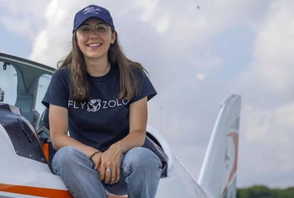 Zara Rutherford takes off on youngest round-world flight tour