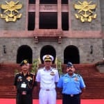 Chiefs of Indian Army, Navy & Air Force visited National Defence Academy