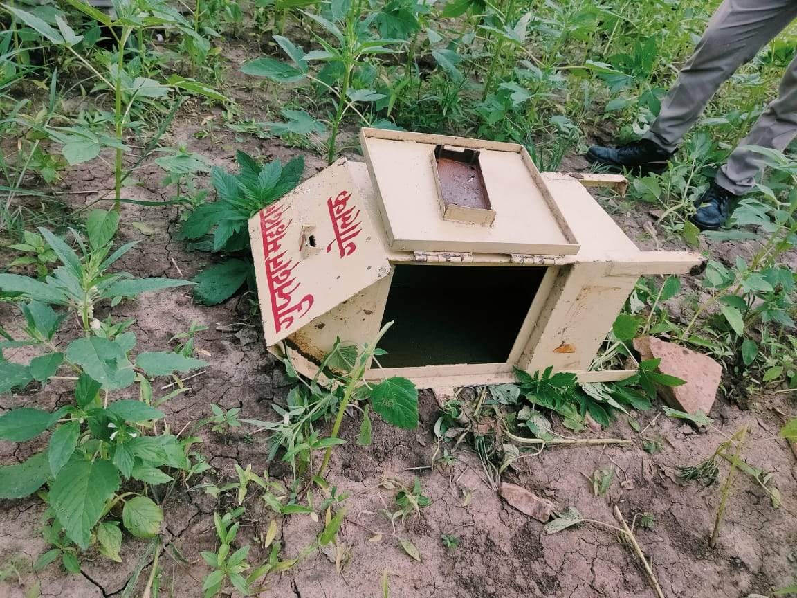 donation box found at field, thief untraced