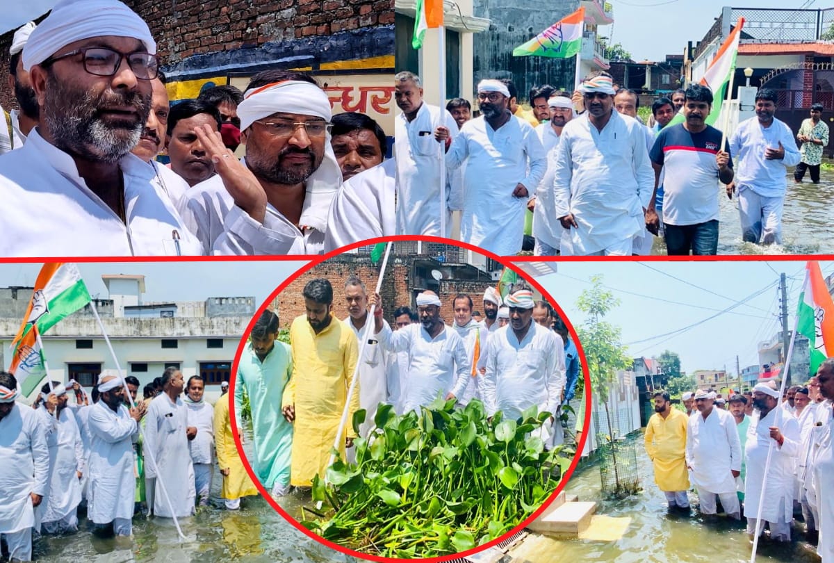 Ajay Kumar Lallu visited submerged localities of Gorakhpur