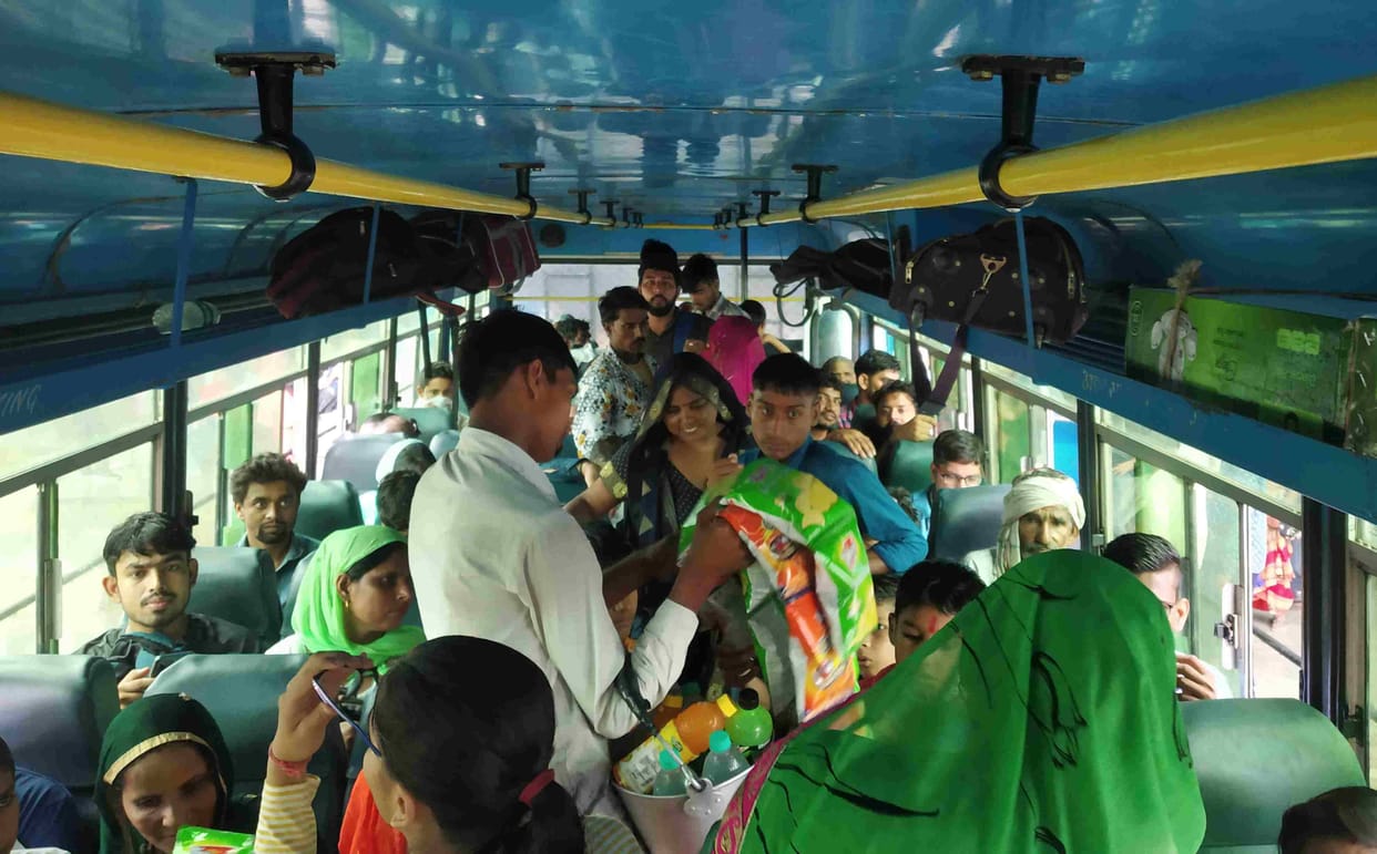 Negligence shown towards corona rules in buses