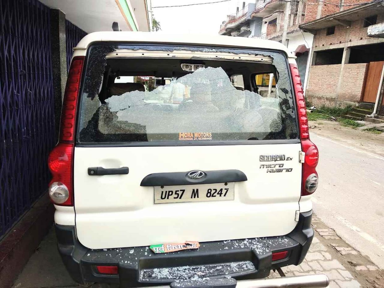 Mischievous elements broke former MLA's car