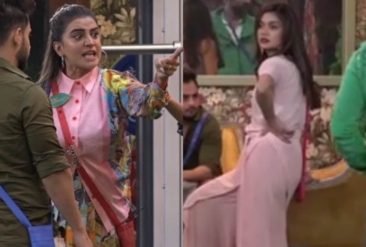 bigg boss ott bhojpuri actress akshara singh fight with bossman zeeshan khan she throw his stuff know details