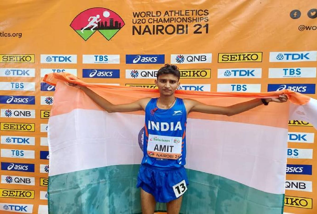 World Athletics U-20 Championship 2021 17th years old indian athlete Amit Khatri creats history in Nairobi and wins silver medal 10000M race walk