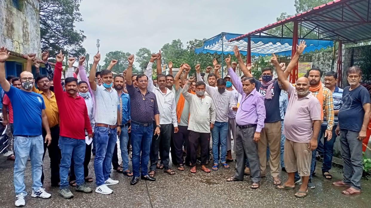 Protest by Roadways union