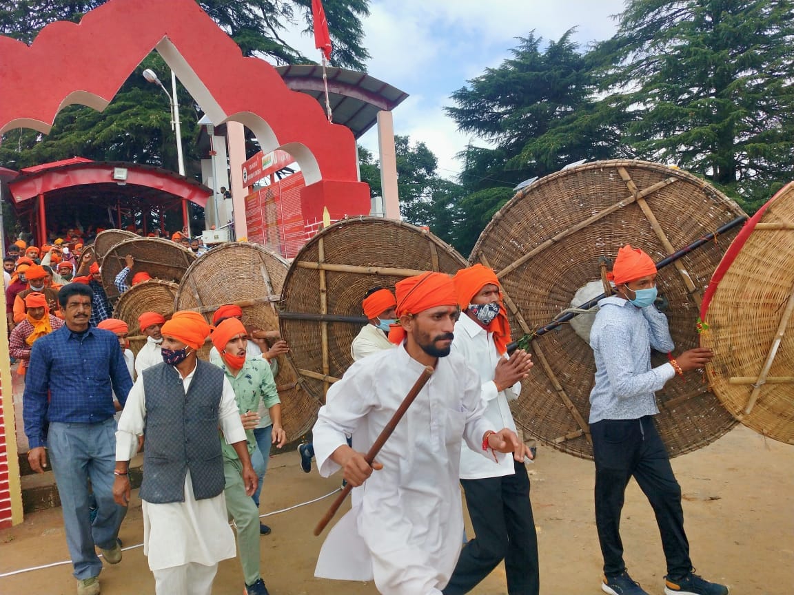 raksha bandhan 2021: due to corona symbolic bagwal mela organised, watch photos