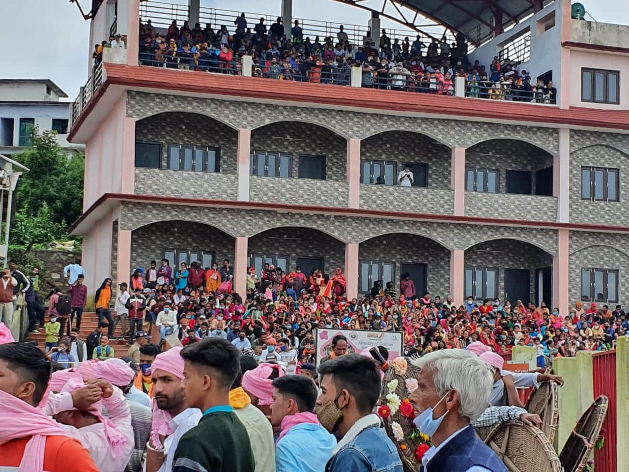 raksha bandhan 2021: due to corona symbolic bagwal mela organised, watch photos
