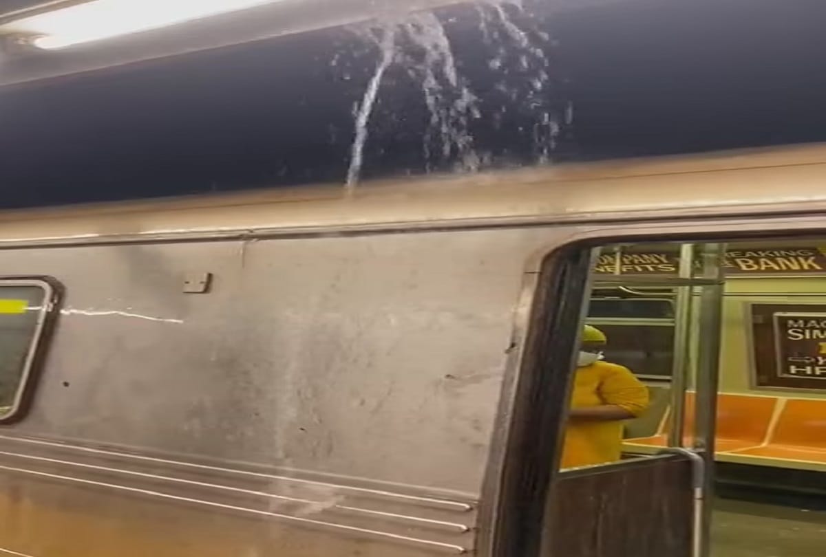Hurricane Henri flooding New york city streets, subways