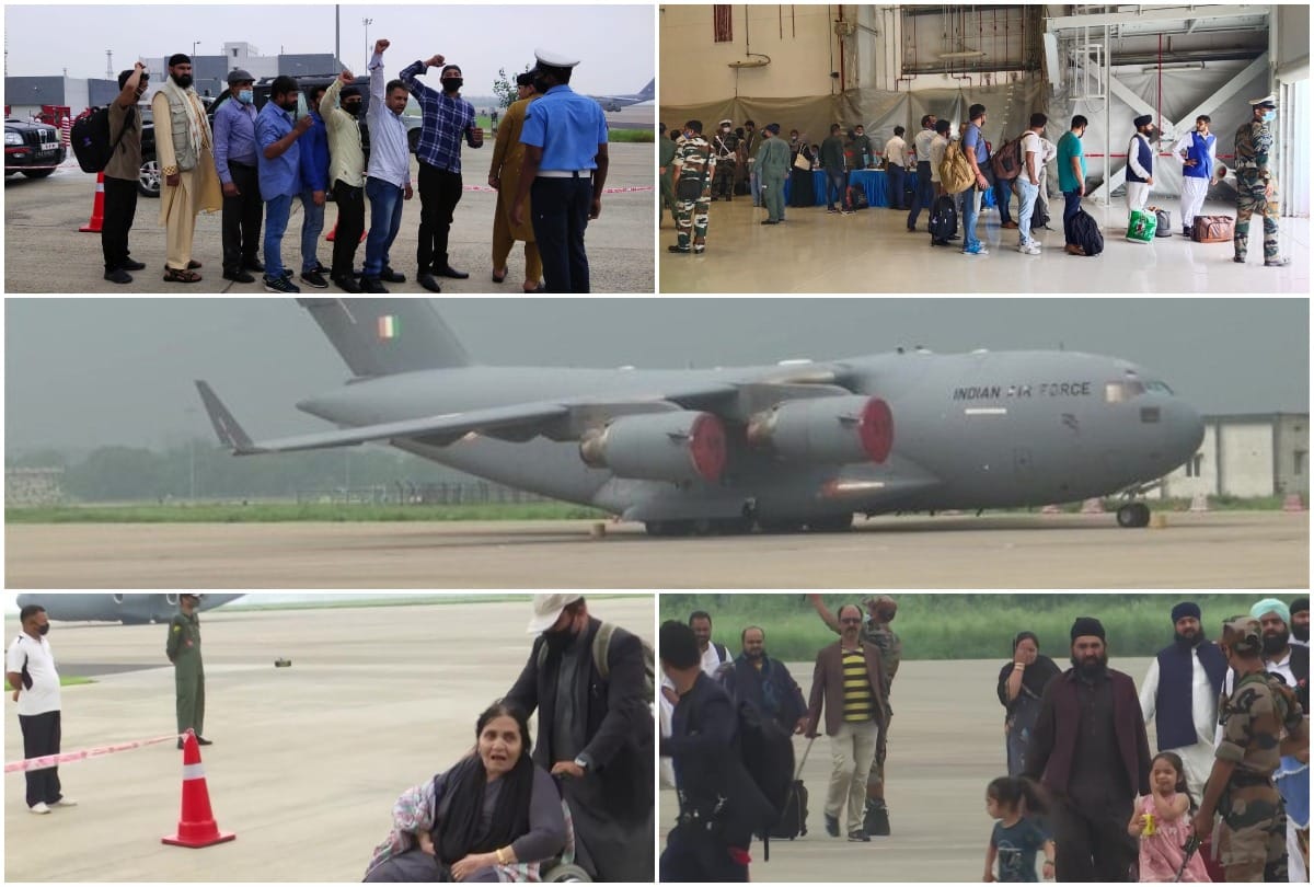 afghanistan crisis 168 passengers including 107 Indian nationals arrive at Hindon IAF base in Ghaziabad from Kabul