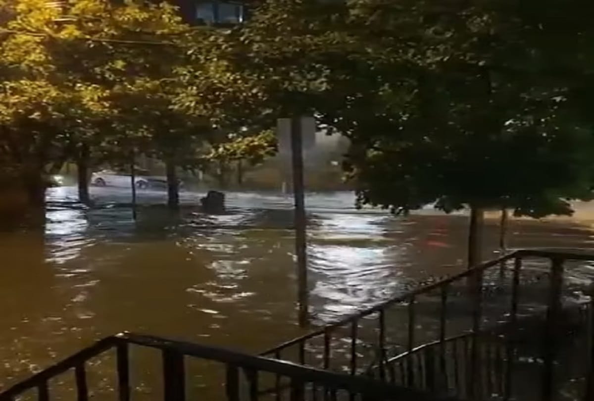 Hurricane Henri flooding New york city streets, subways