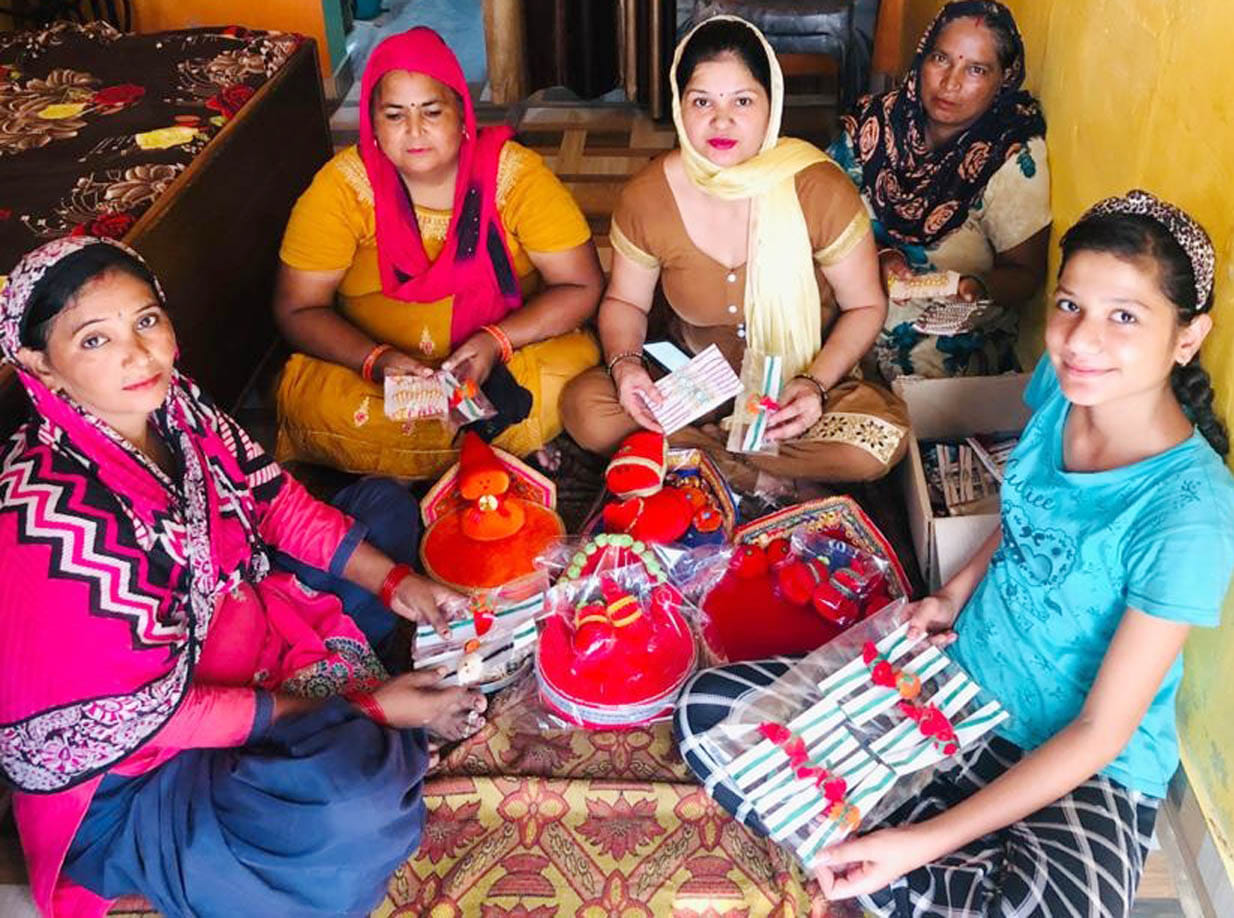 Attractive rakhis made from cow dung products