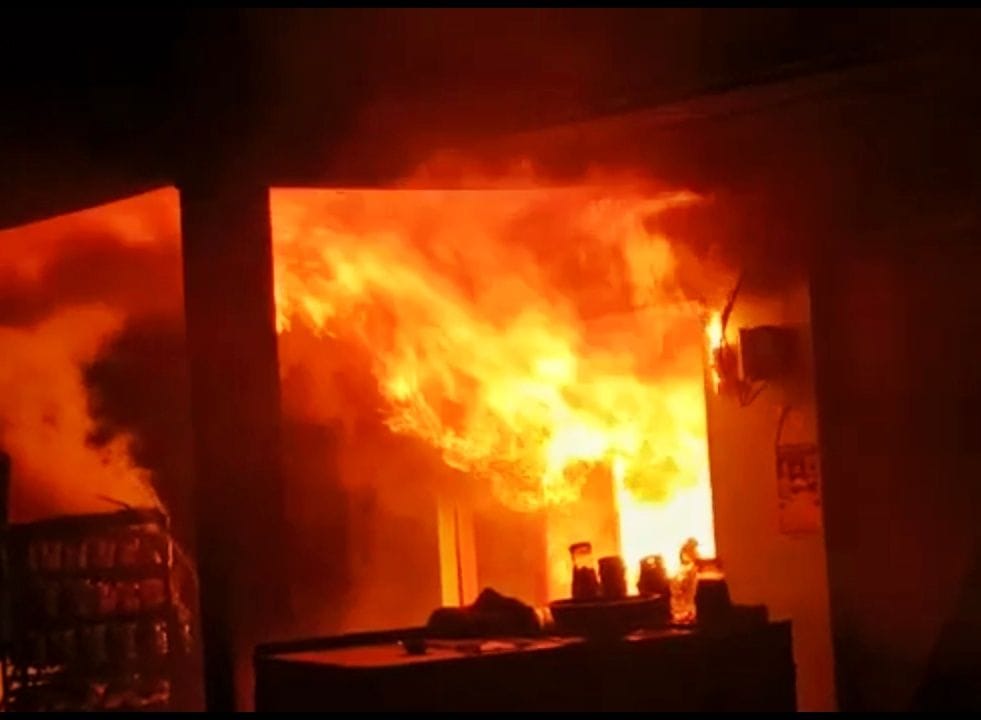 fire in shop