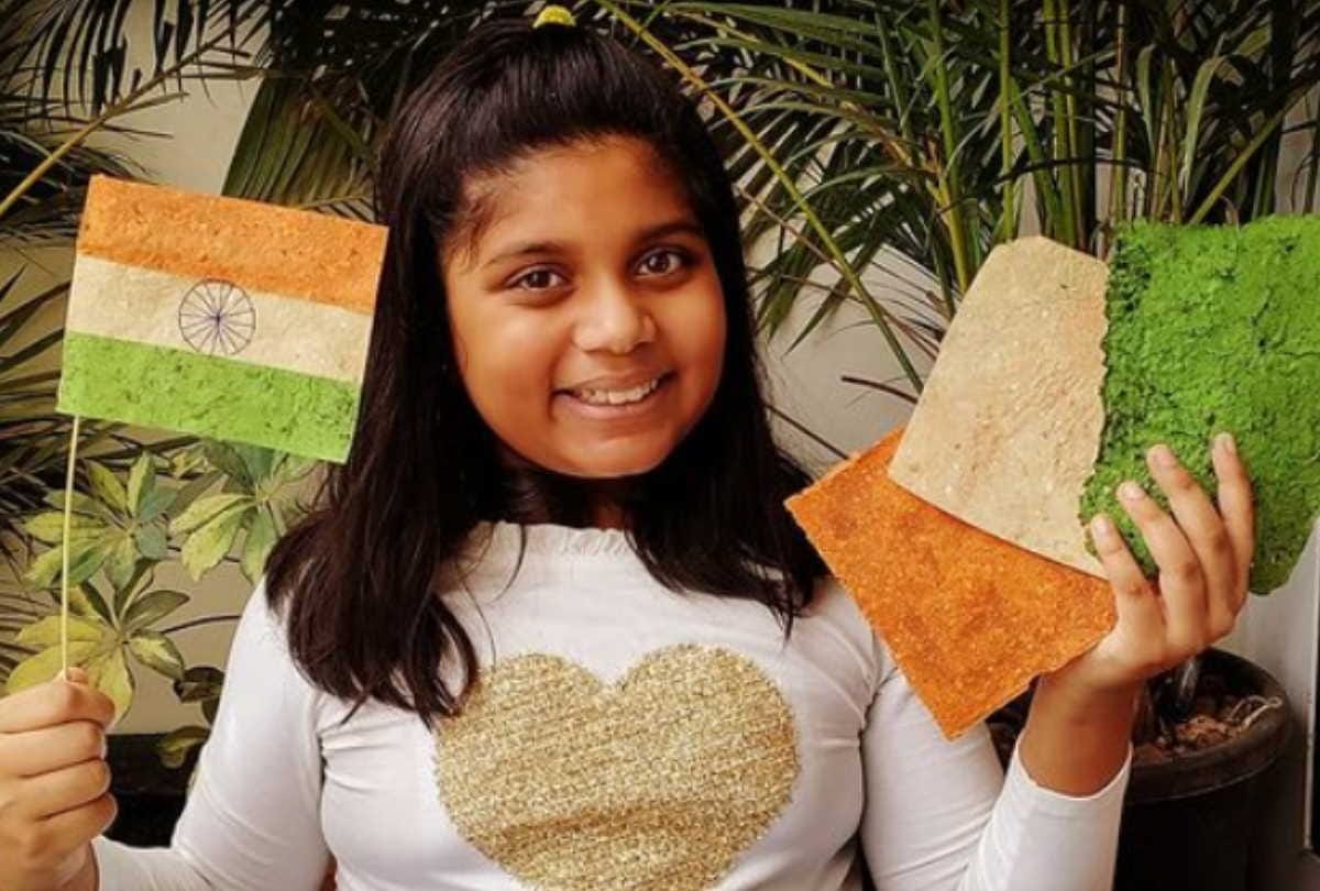 11 years Manya Harsha made eco friendly paper by vegetables peel