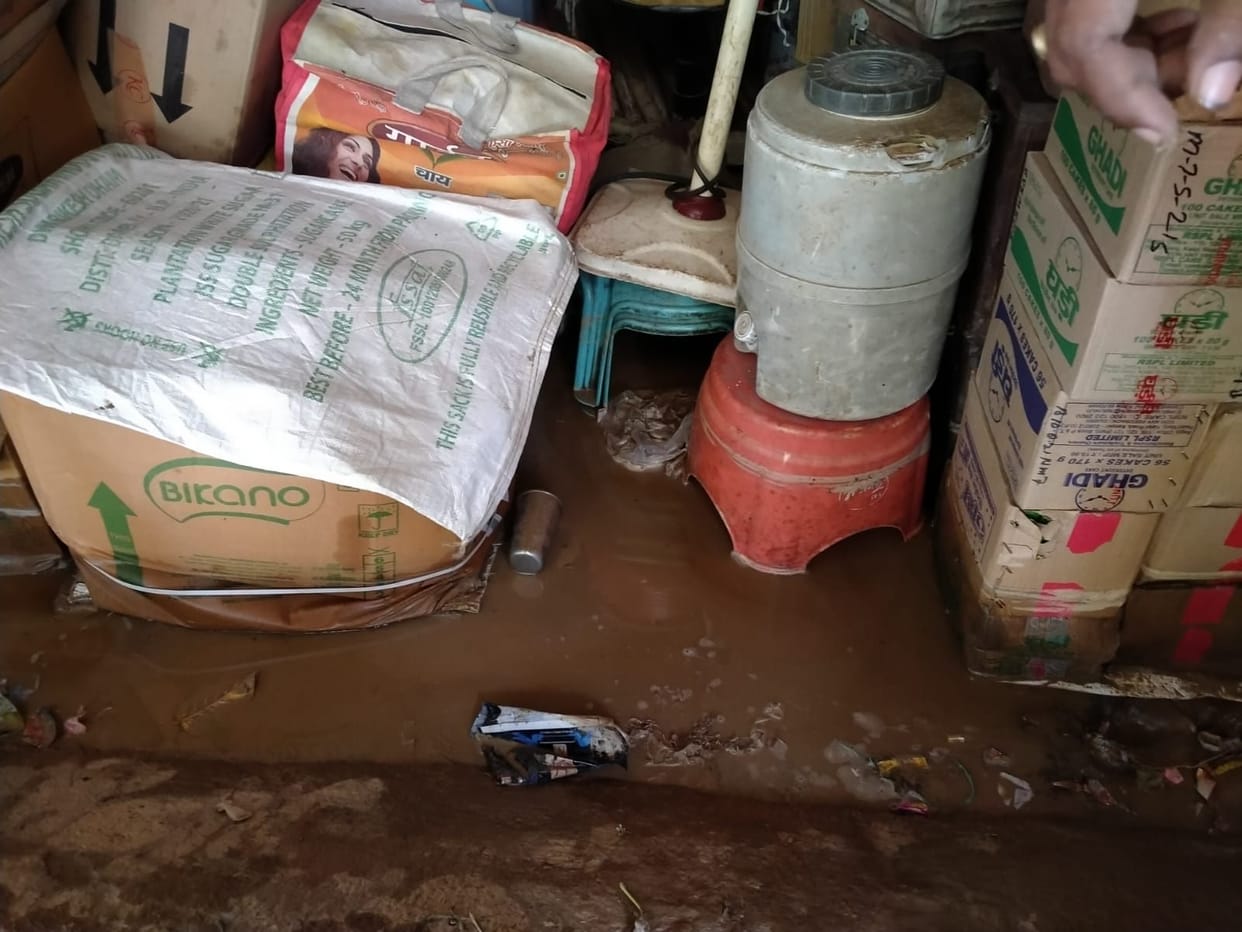 water logging in shops