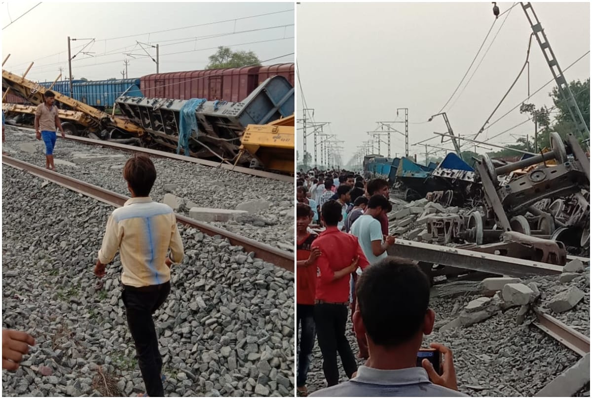 Goods Train Derailed At Frieght Corridor 18 Bogies
