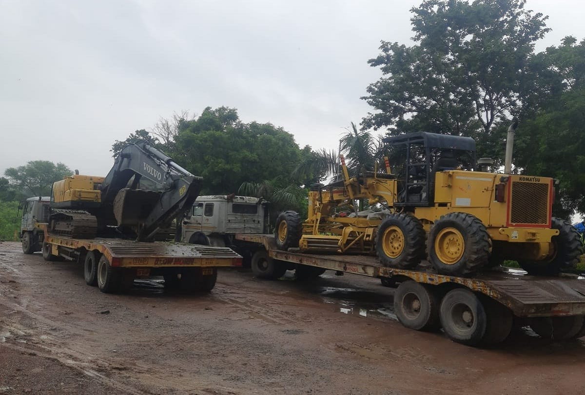 Construction equipment arrived on Jewar International Airport over weekend next project phase begins