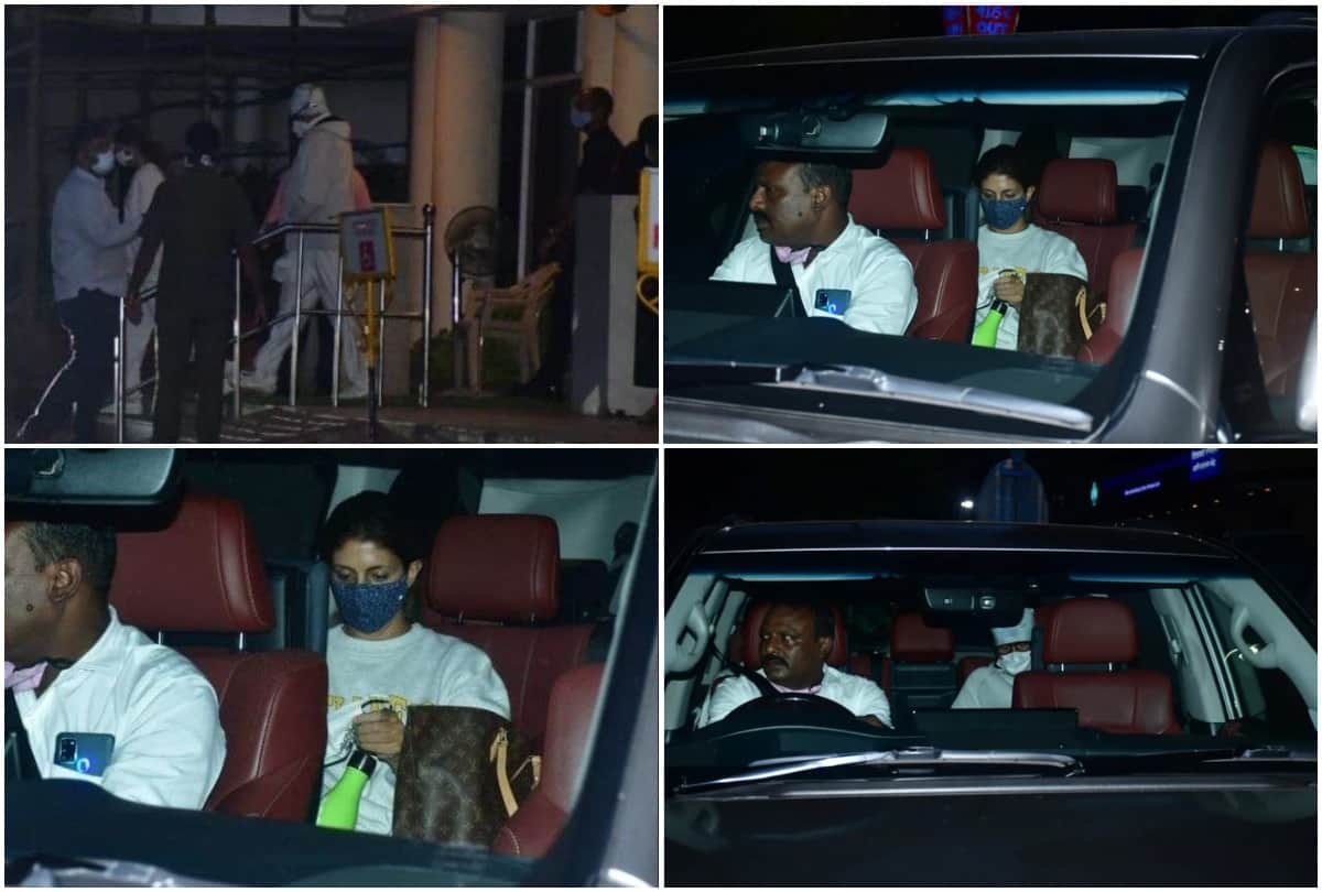 Amitabh Bachchan and Shweta Bachchan visit Abhishek Bachchan at the hospital after the latter was admitted due to an injury