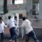 शिवसेना के कार्यकर्ताओं ने किया पथराव