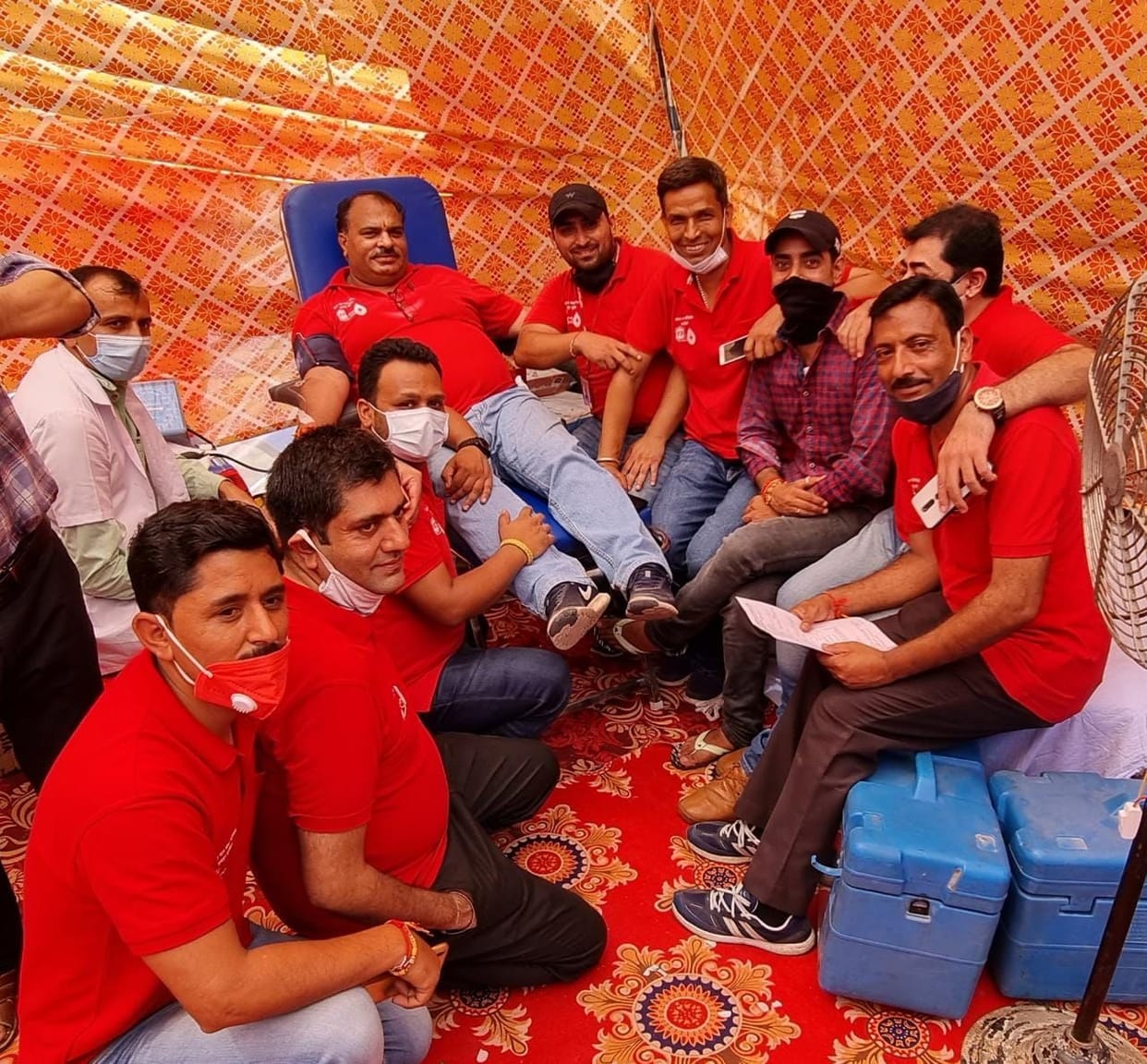 60 unit blood collected  in rampur blood donation camp