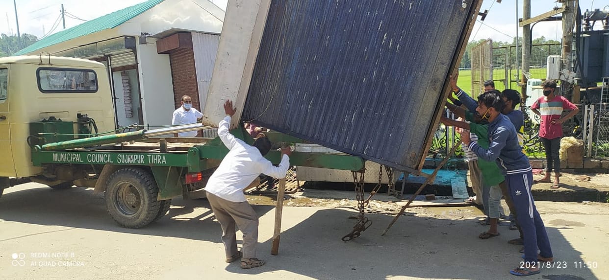Action on encroachment in Sujanpur, NAP confiscated the kiosk