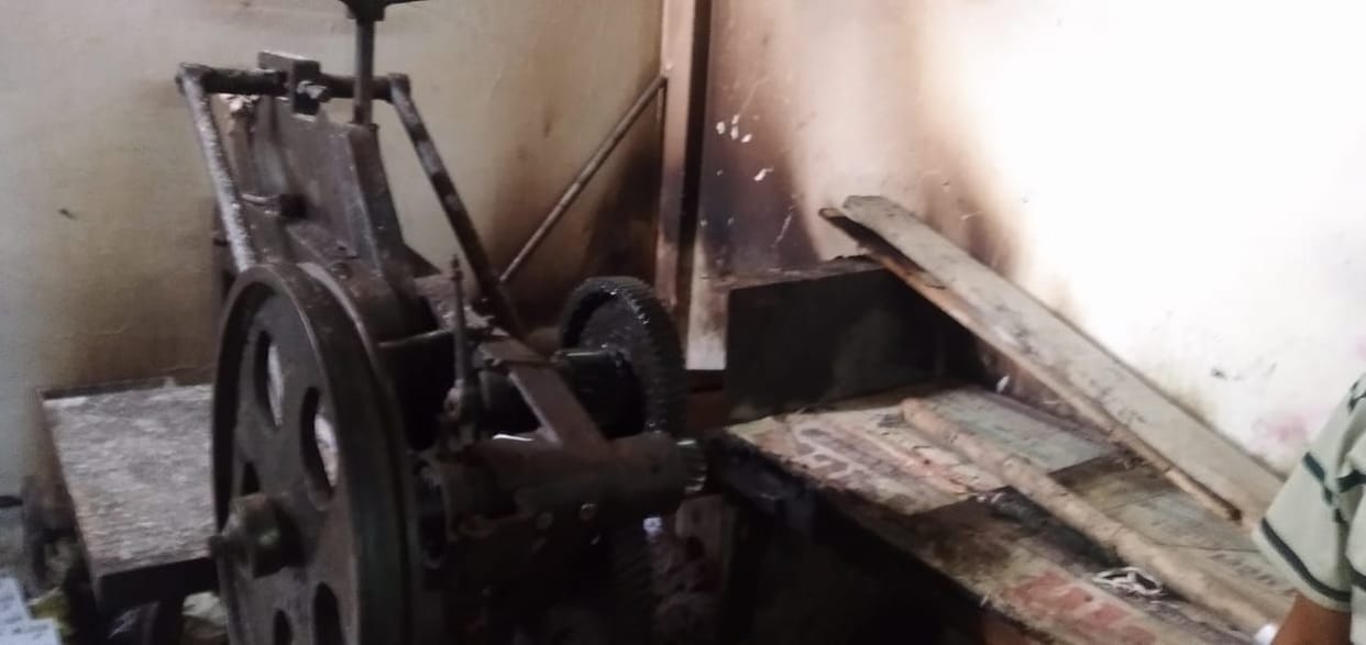 fire on printing press