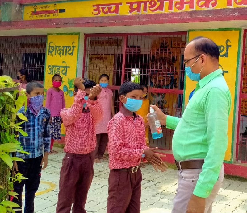 Children came to open school with enthusiasm