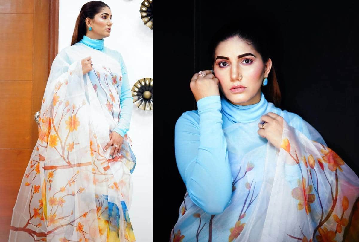 Sapna Choudhary saree traditional look photos goes viral