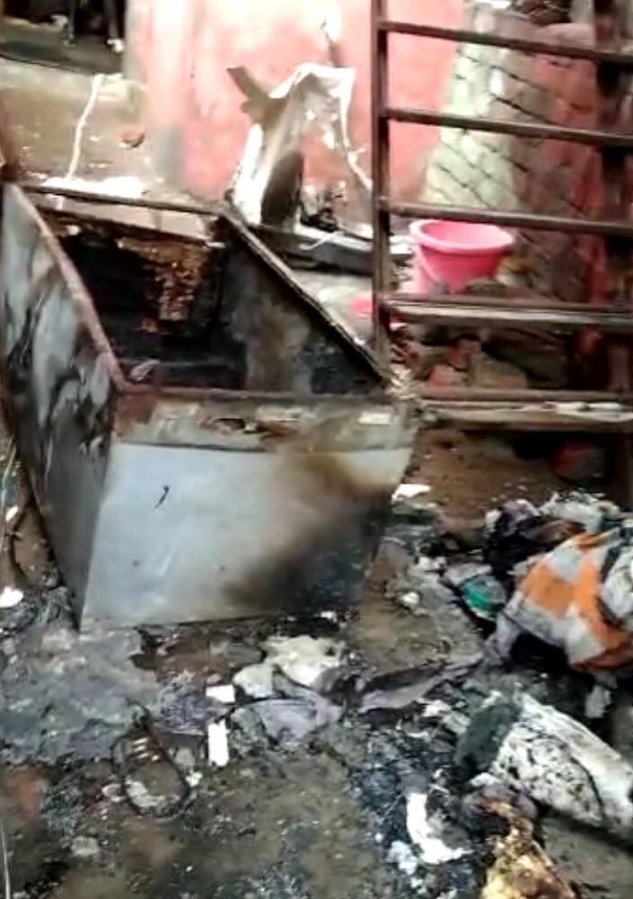 Husband sets house on fire for not naming registry, wife accused of burning alive
