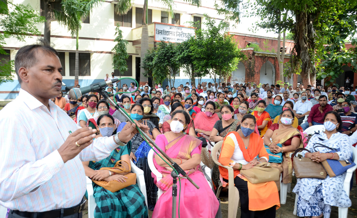 Teachers protest for rights