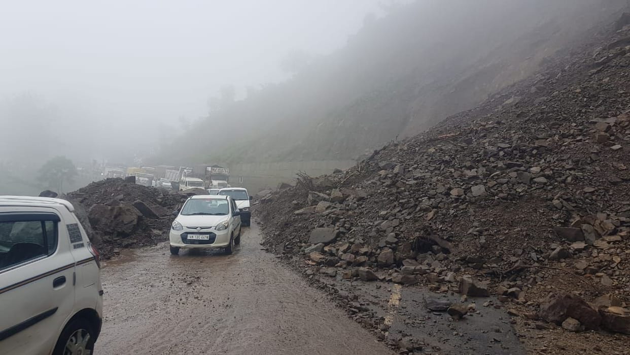 The highway remained closed and opened throughout the day