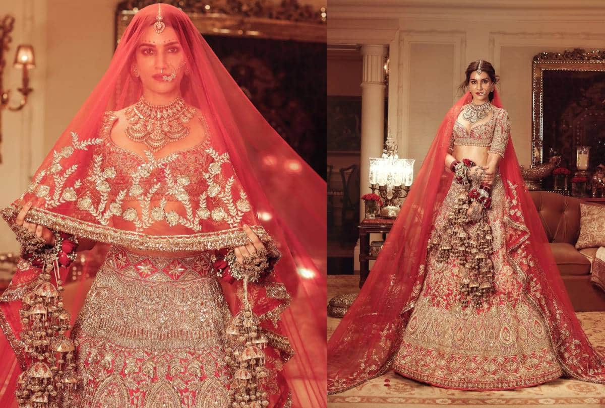 kriti sanon carried manish malhotra bridal lehenga photos goes viral