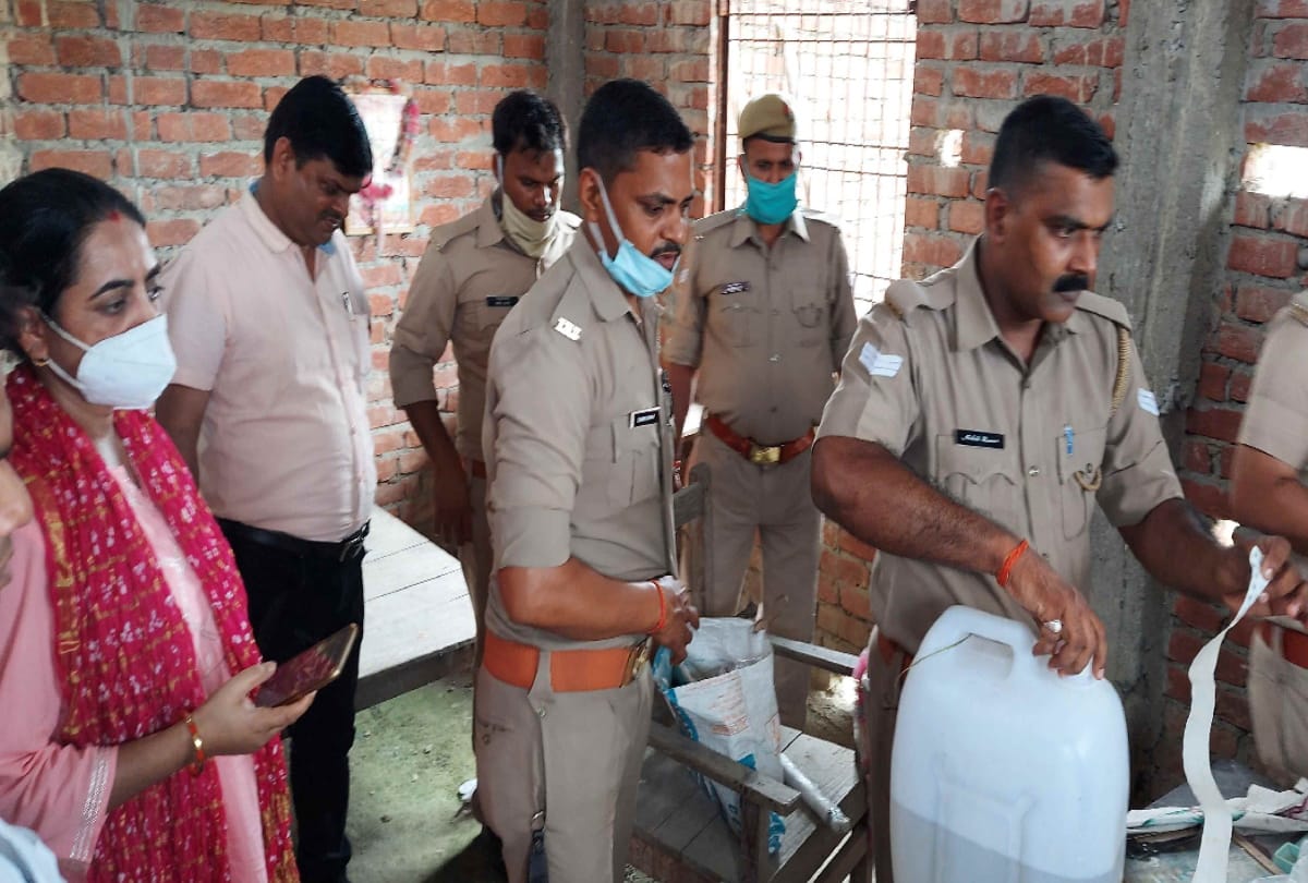 Spirits and liquor packing items recovered from Madrasa in Kushinagar