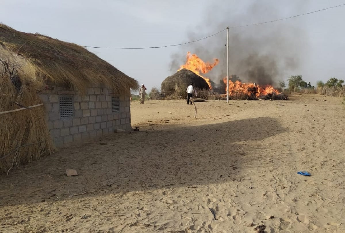 MiG21 Bison fighter aircraft of Indian Air Force crashed in Barmer during a training sortie